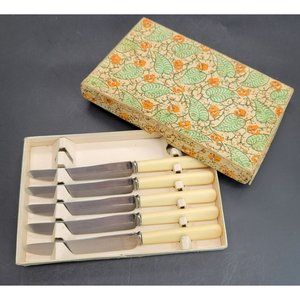 Joseph Rodgers Sheffield Stainless Steel Tea Knives England in Box BT1052